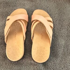 Vionic Blush Cross-Strap Slides